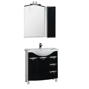 Комплект мебели Aquanet Асти 85 черный