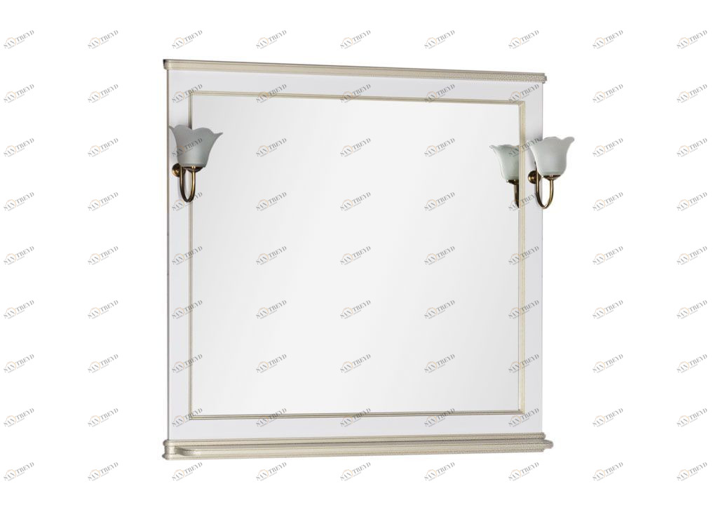 Зеркало Aquanet Валенса 100 белый краколет/золото 00182647