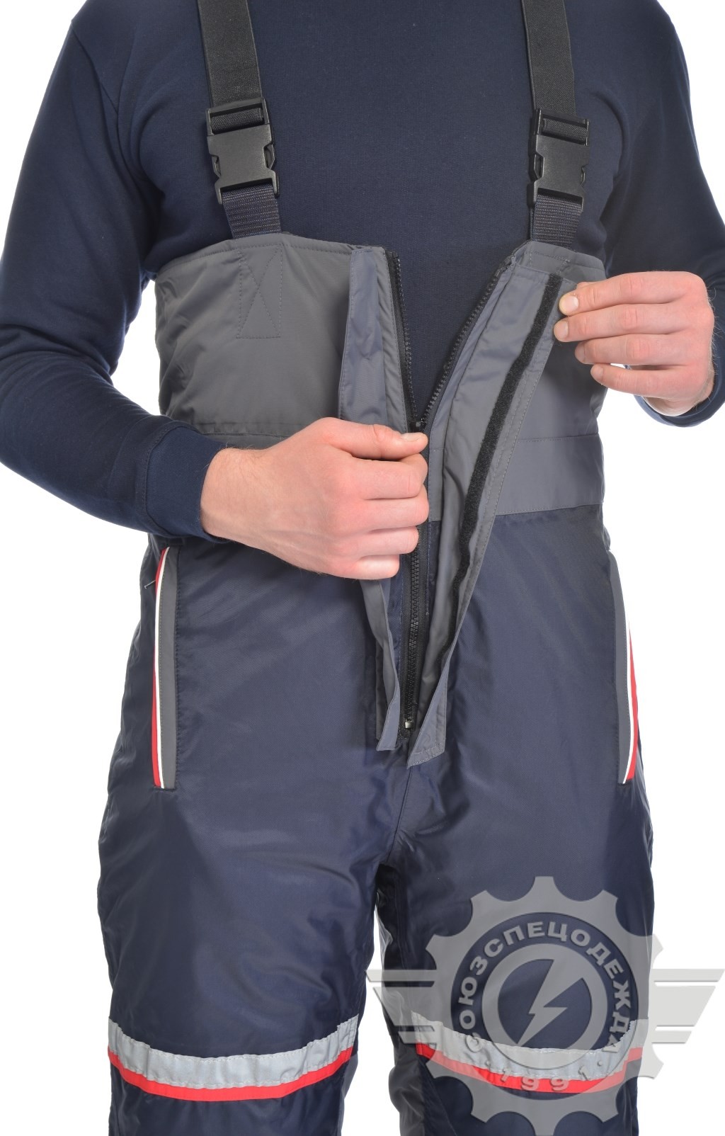 60883 Полукомбинезон "Байкал" зимний с СВП  Зимняя спецодежда  размер 52-54/170-176  - Вид №4