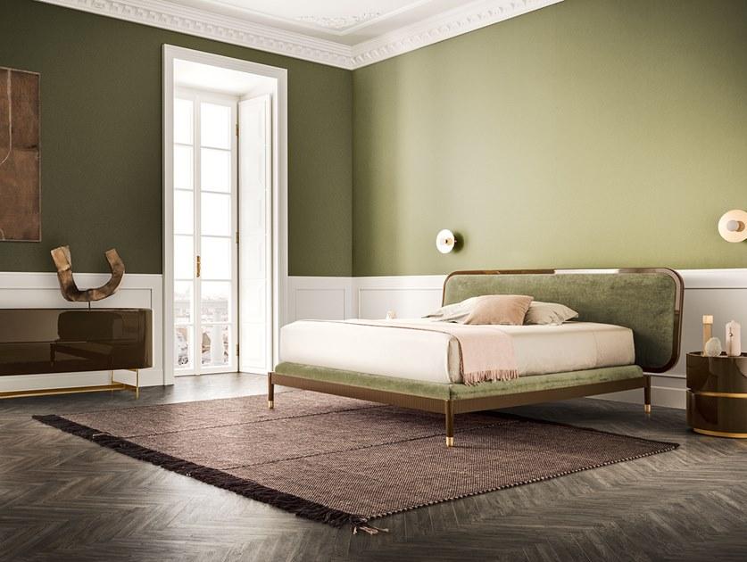 PIANCA Двуспальная кровать из дерева с мягким изголовьем sun-id-1499928 - Вид №2