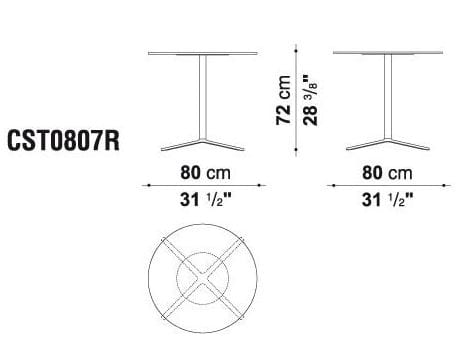 Круглый многослойный стол с основанием для спиц B&B Italia Project ARCH-00049843 - Вид №2