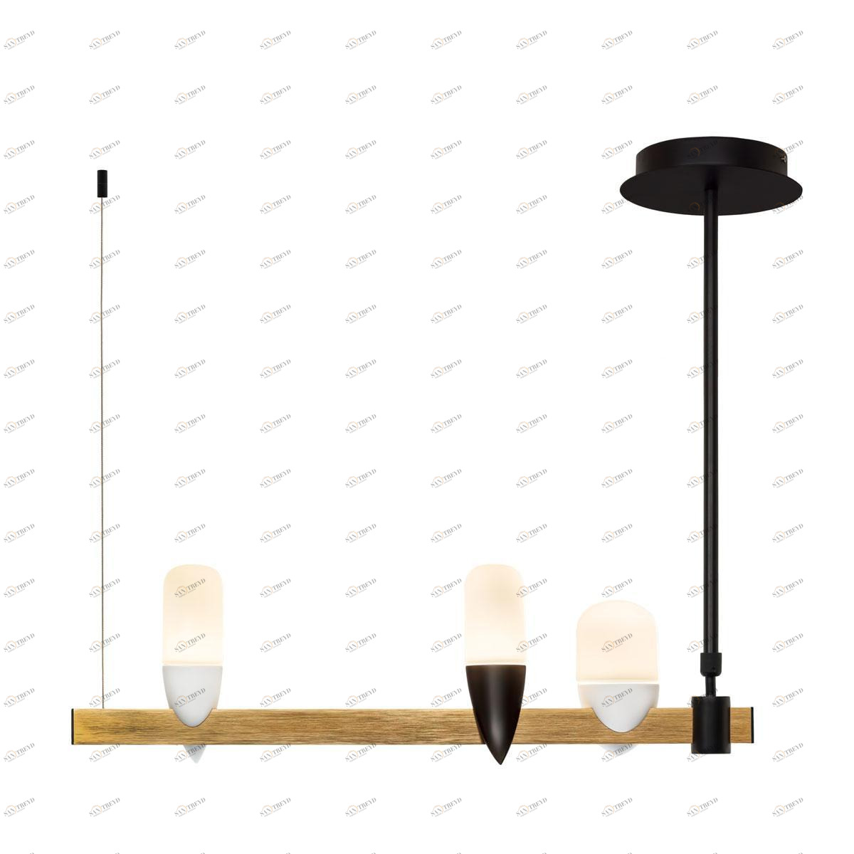 Подвесная светодиодная люстра Loft IT Whisper 1028-3BL LOFT IT ДИЗАЙНЕРСКИЕ, WHISPER 337113 Черный;латунь 