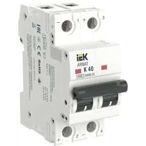 91095926 Автоматический выключатель Iek M06N-DC 2P K40 А 10 кА AR-M06N-2-K040DC STLM-1540520