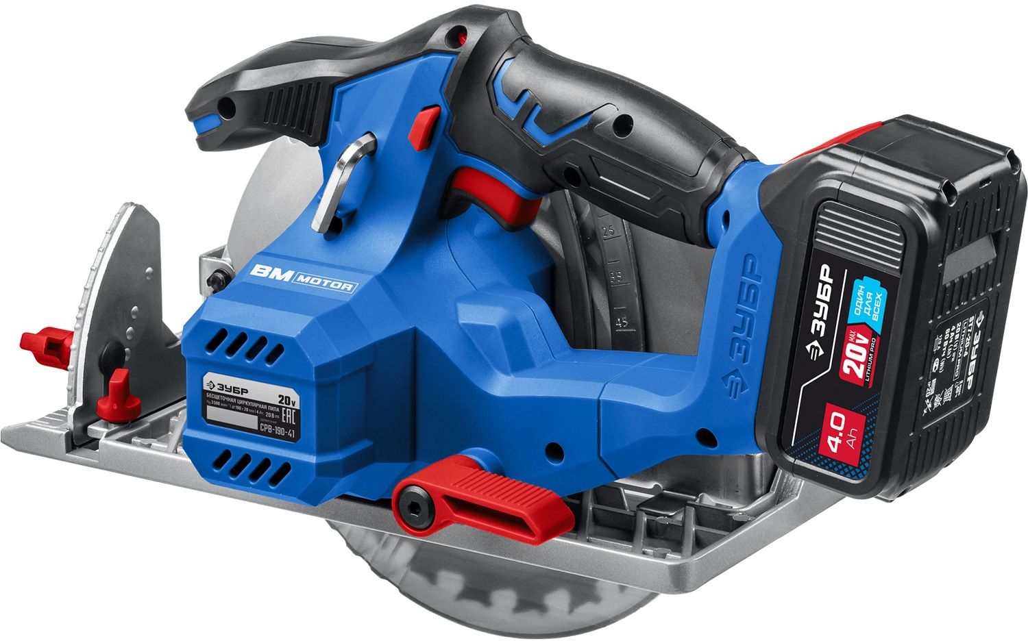 Пила дисковая Зубр CPB-190-41 20V MAX LITHIUM PRO 9963640 STDN-0016778 - Вид №1