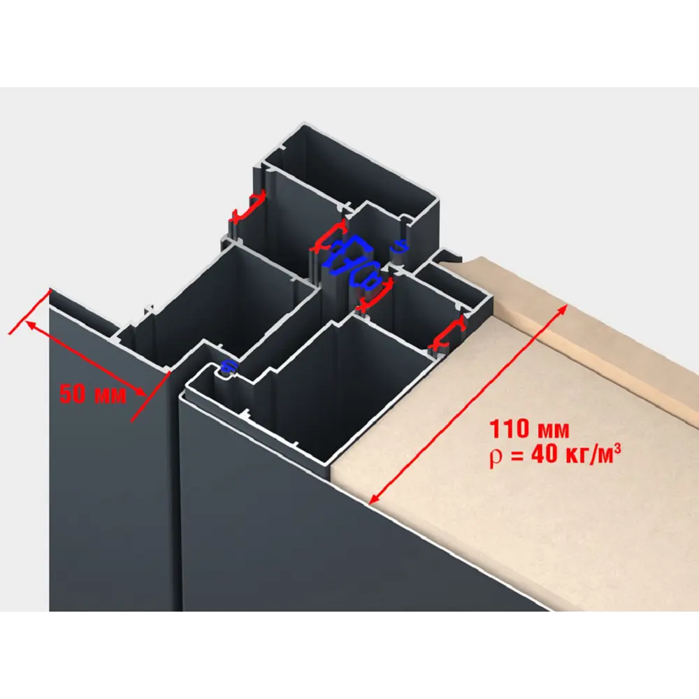 Дверь входная металлическая Термо 98x205 см левая вуд тангент белый DOORHAN STLM-2138397 - Вид №4