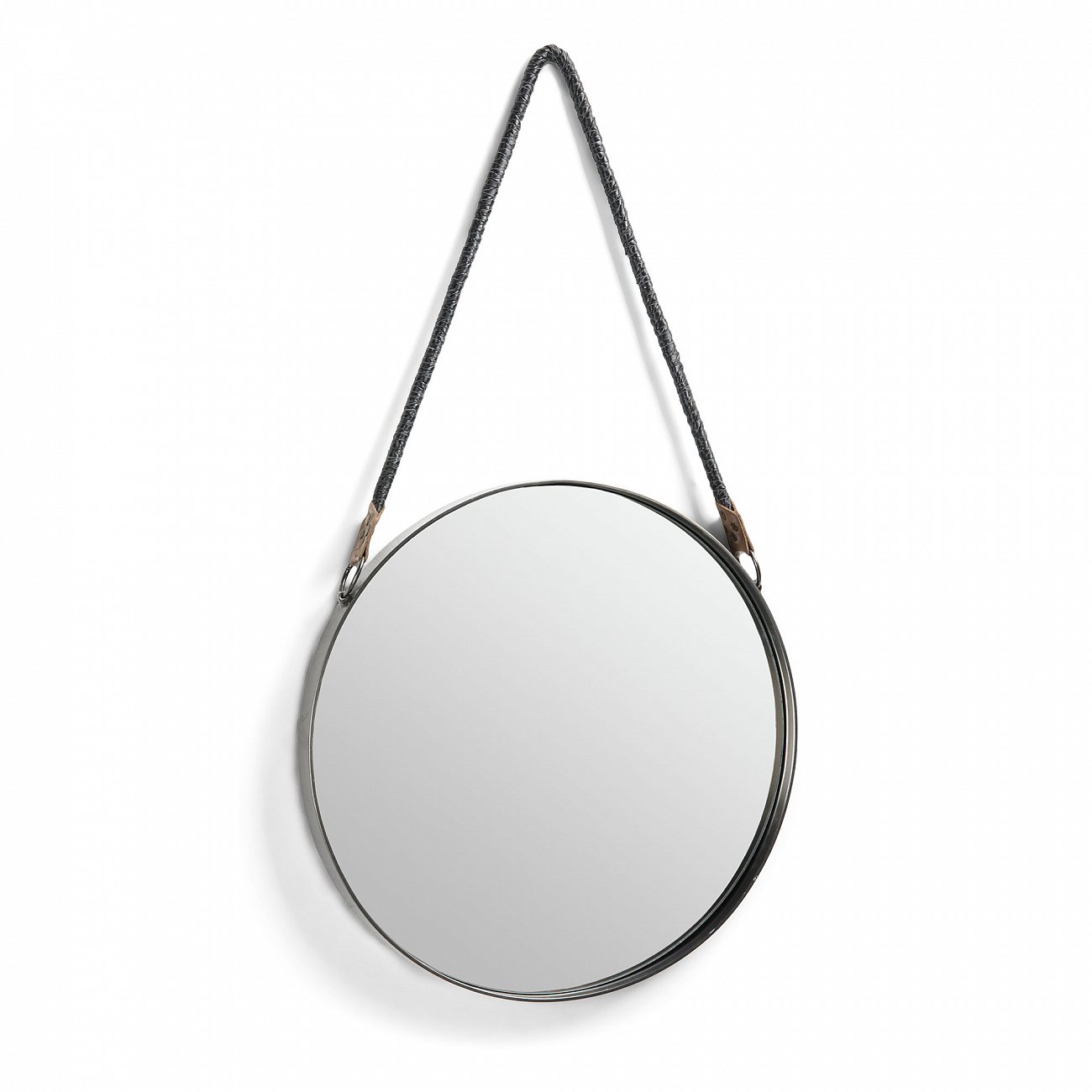 Зеркало на ремне круглое металлическое диаметр 39 см Stiel от La Forma LA FORMA STIEL 342848 Белый  - Вид №1