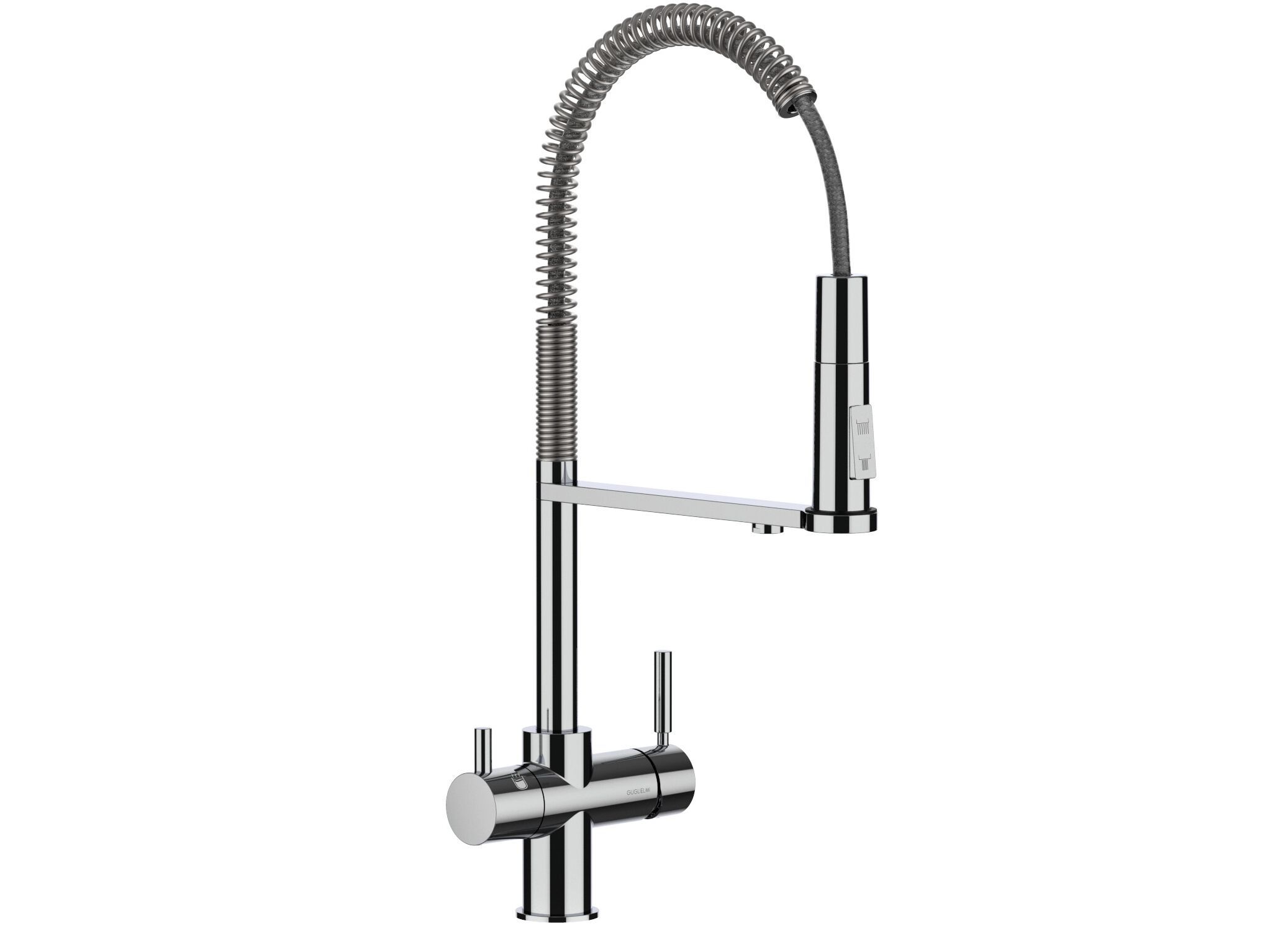 Электронный кухонный миксер с выдвижным ручным душем GUGLIELMI RUBINETTERIE Pura ARCH-00088662