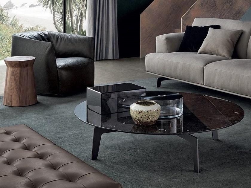 Poliform Низкий круглый журнальный столик из дуба Tribeca sun-id-1475564 - Вид №6