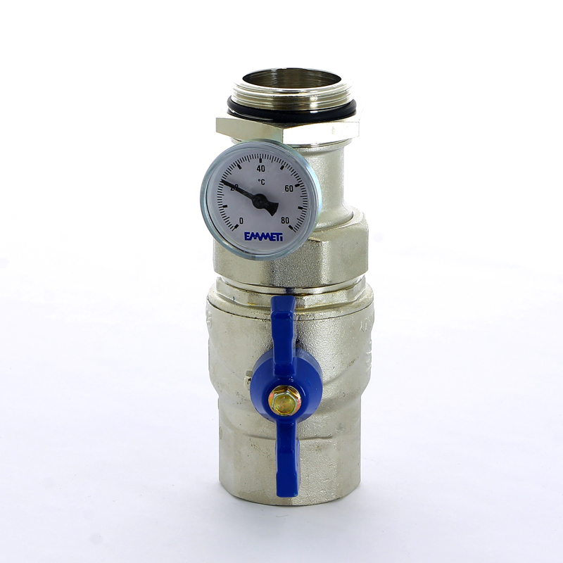 Краны шаровые с разъемным соединением НВ с термометром Progress бабочка EMMETI 1"1/4, 2шт 01306132 - Вид №5