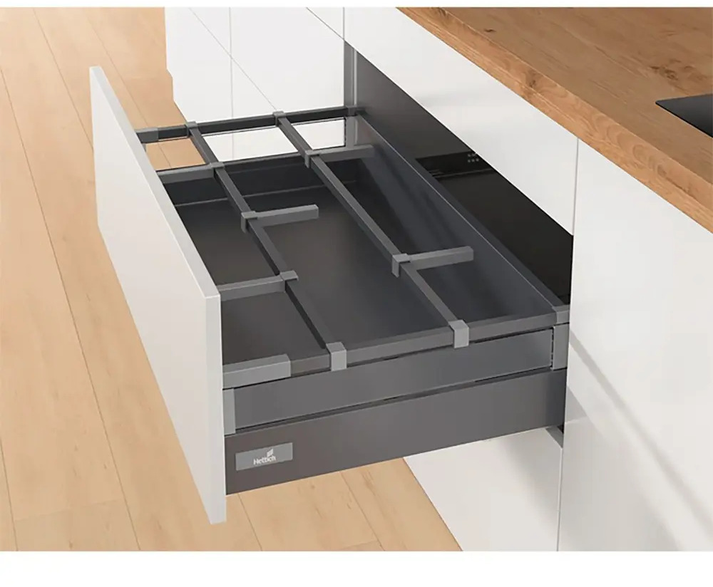 91580242 Разделитель для шкафа 3 шт Hettich OrgaStore 410 3.10x3.10x51 см сталь цвет антрацит STLM-1099163