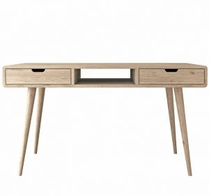 Письменный стол деревянный с ящиками и полкой Jackson FURNITERA ПИСЬМЕННЫЕ СТОЛЫ FURNITERA 120338 Дуб