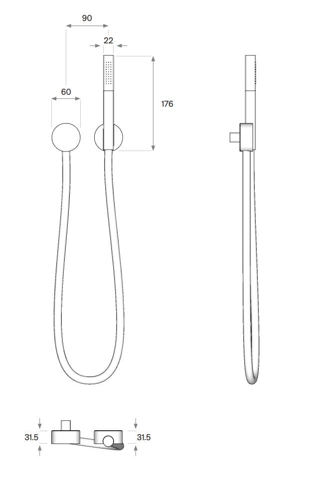 Набор термостатических ванн из нержавеющей стали с ручным душем COCOON Maison ARCH-00054758 - Вид №2