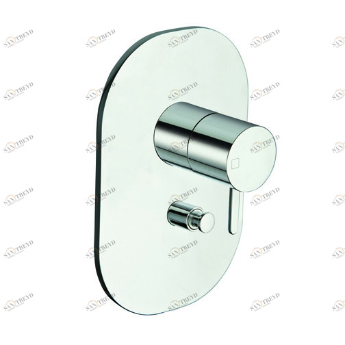 CRIQE689 Внешние части смесителя для ванны / душа для CRICS535 с переключателем на 2 выпускных отверстия и металлической пластиной Cristina Rubinetterie 