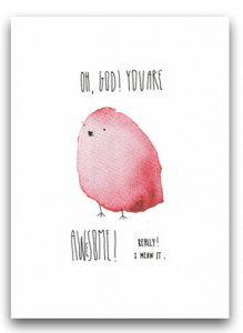 538086 Открытка «Птичка you’re awesome» Yetti