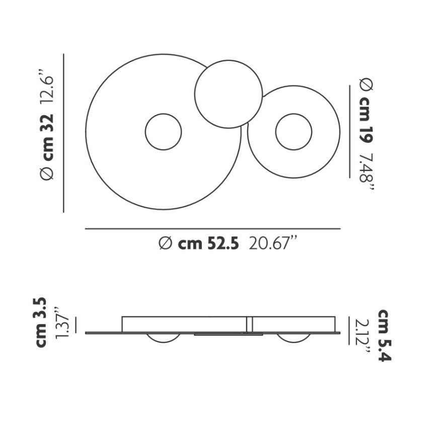 Studio Italia Design Bugia Double gold 161038 потолочный (161010) 109992 - Вид №2