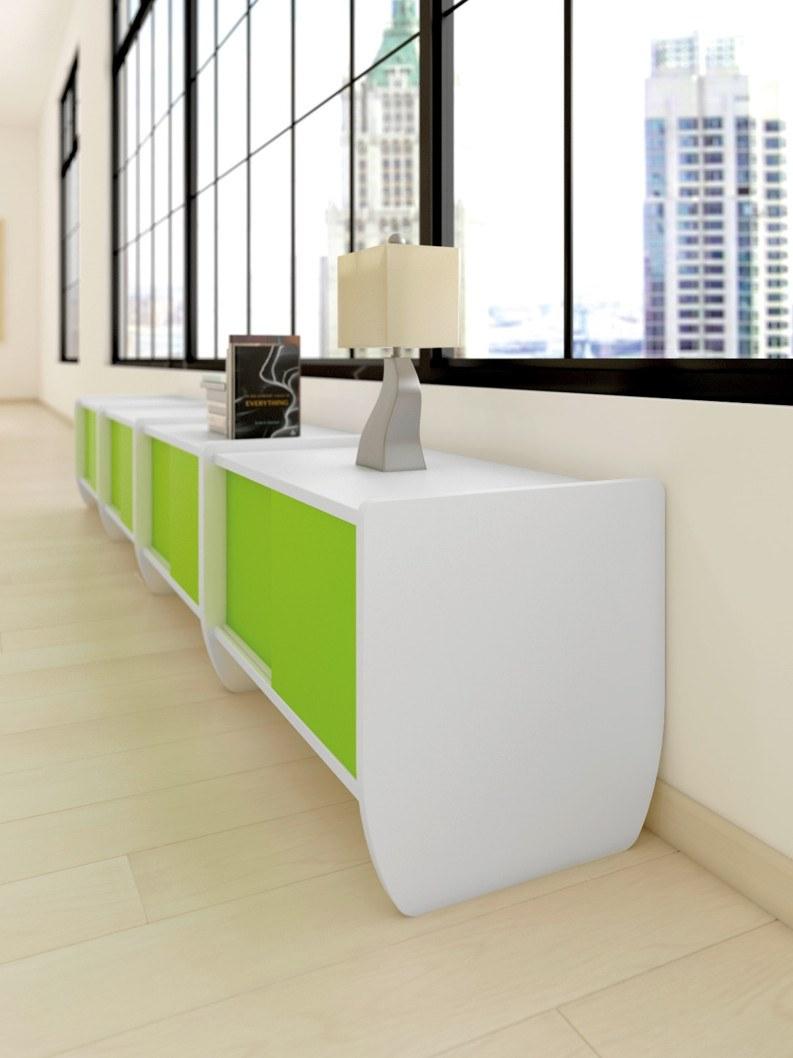 FERCIA Низкий офисный шкаф с раздвижными дверцами Stone St.sfm/s/n.1._._ _ - Вид №1