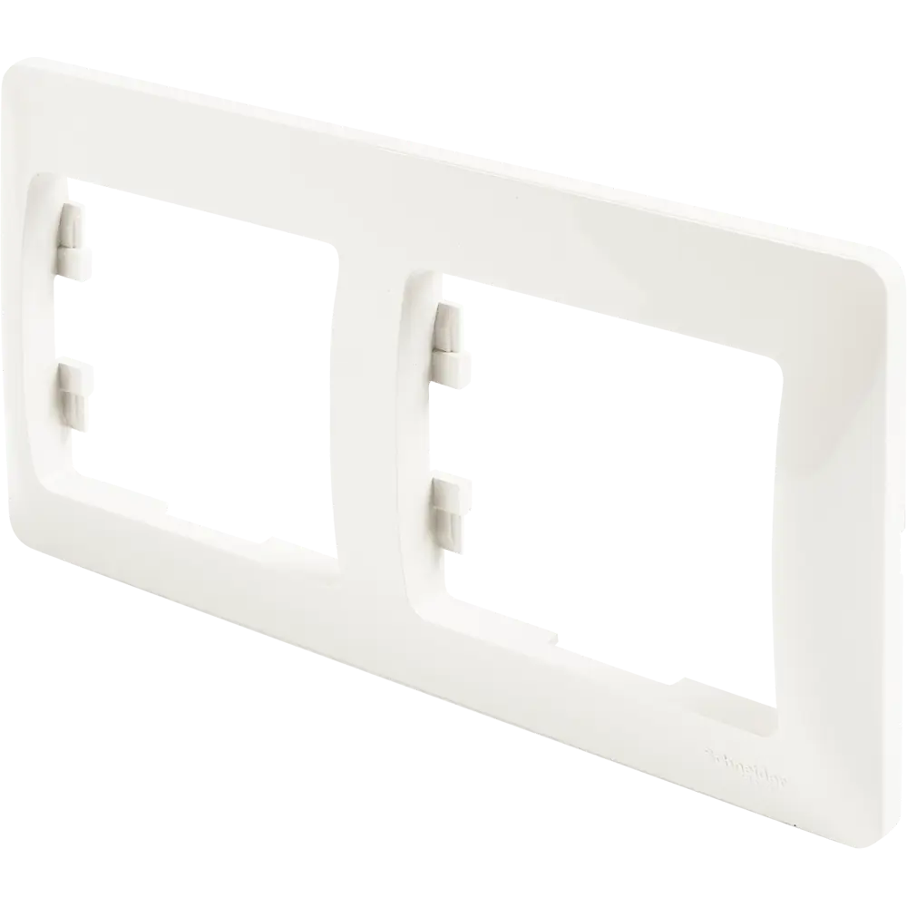 Рамка для розеток и выключателей Systeme Electric Glossa 2 поста цвет молочный STLM-2173064 - Вид №1