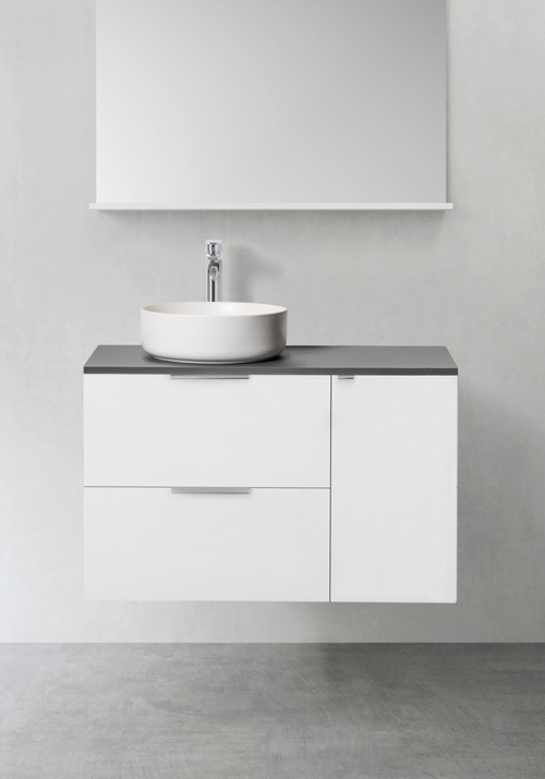 1390502 Шкаф Для Умывальника Форма 600 M Боковой Модуль Soft ... Hafa  Белый 