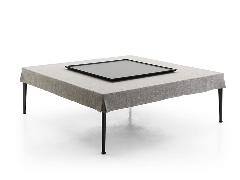 Квадратный тканевый журнальный столик с подносом B&B Italia закрытый мирт ARCH-00057468