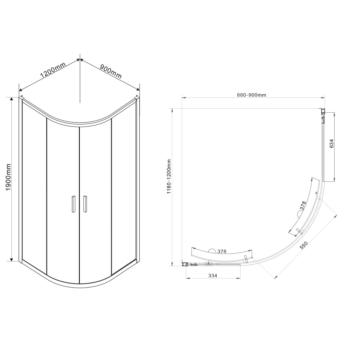 VSJ-1G129CL Душевой уголок Vincea Garda Santreyd - Вид №6
