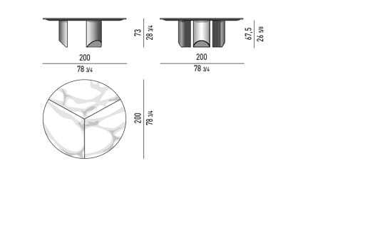 Круглый мраморный стол для гостиной Minotti Клин ARCH-00083496 - Вид №7