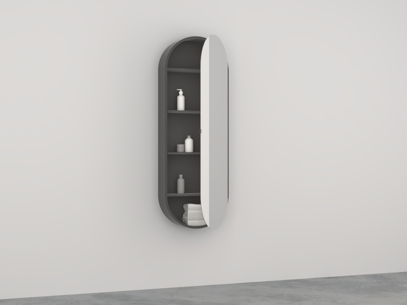 SPELSCL-CM Зеркальный Elio Slim шкафчик реверсивный dx/sx с крашенным корпусом cielo Arcadia Ceramica Cielo 