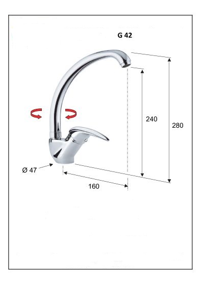 Смеситель для кухни Remer G42 G42 114322 - Вид №1