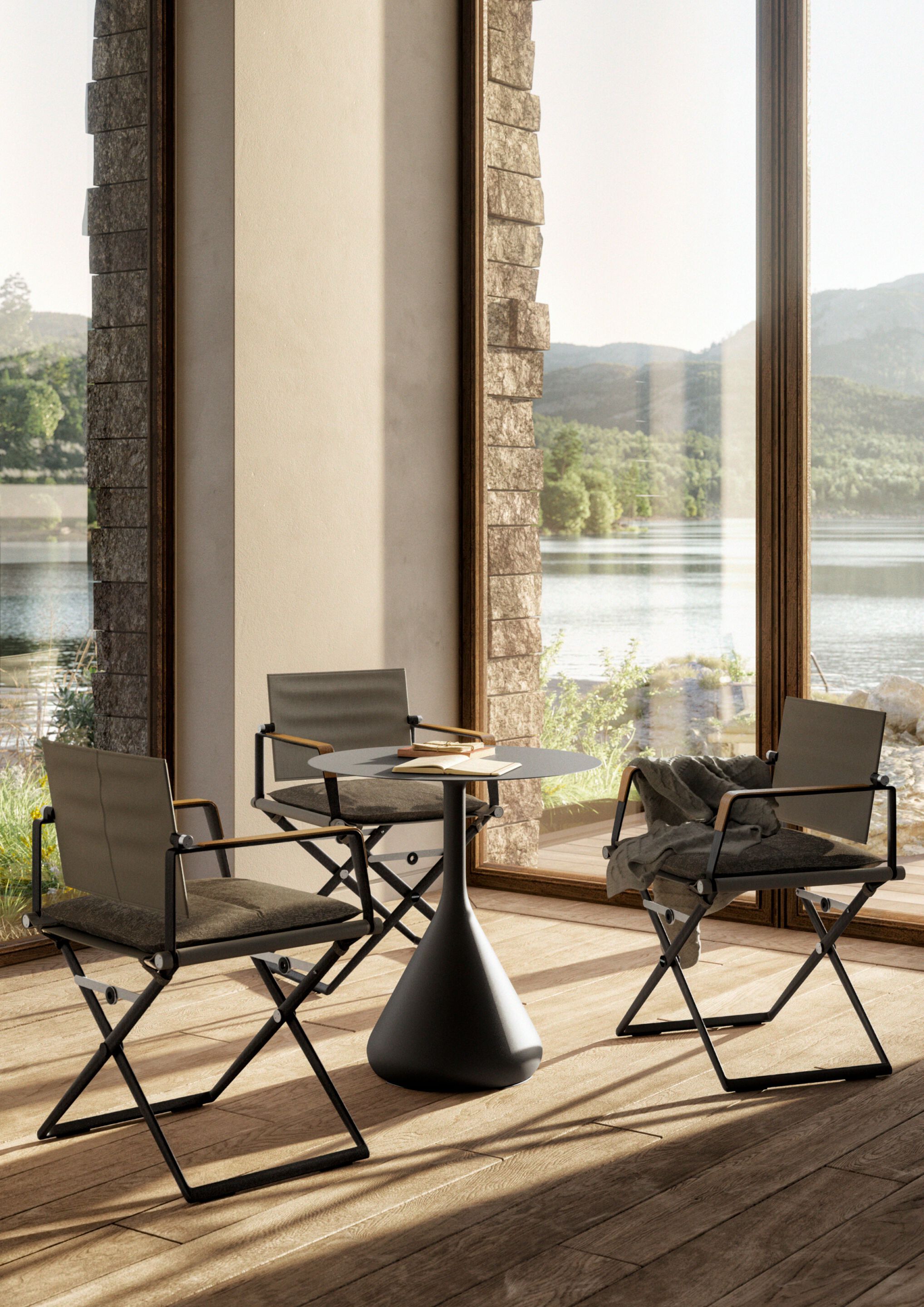 Стул для садового директора из алюминия с порошковым покрытием и тканью DEDON SEAX ARCH-00040045 - Вид №2