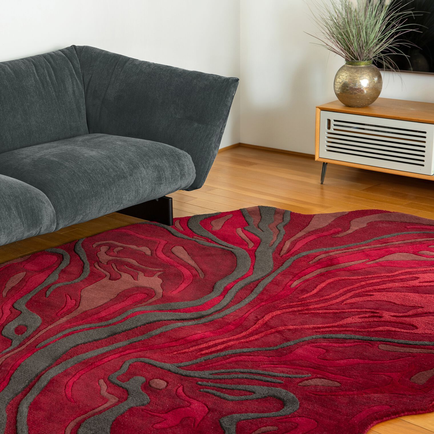 Шерстяной и вискозный ковер Biobject MINERAL ROUGE ARCH-00044341 - Вид №1