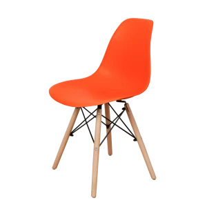 91988652 Кухонный стул Derstuhl Wood 45x82x45 см полипропилен цвет оранжевый STLM-1387940
