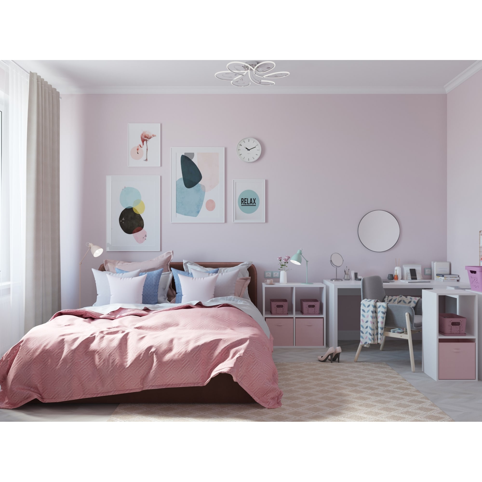 82151956 Покрывало, 160х220 см, хлопок, цвет дымчатая роза Santreyd  - Вид №5