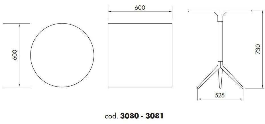 ALMA DESIGN Складной круглый алюминиевый стол Ciak sun-id-1480008 - Вид №5