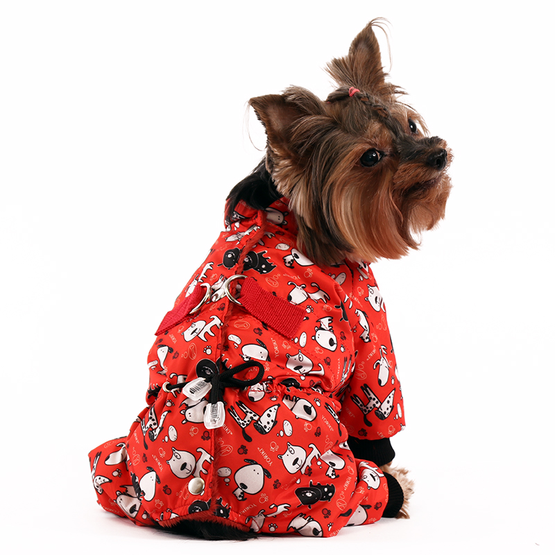 ПР0051112 Комбинезон для собак Спектр дев. (красн.) р-р М 24 см YORIKI  - Вид №2