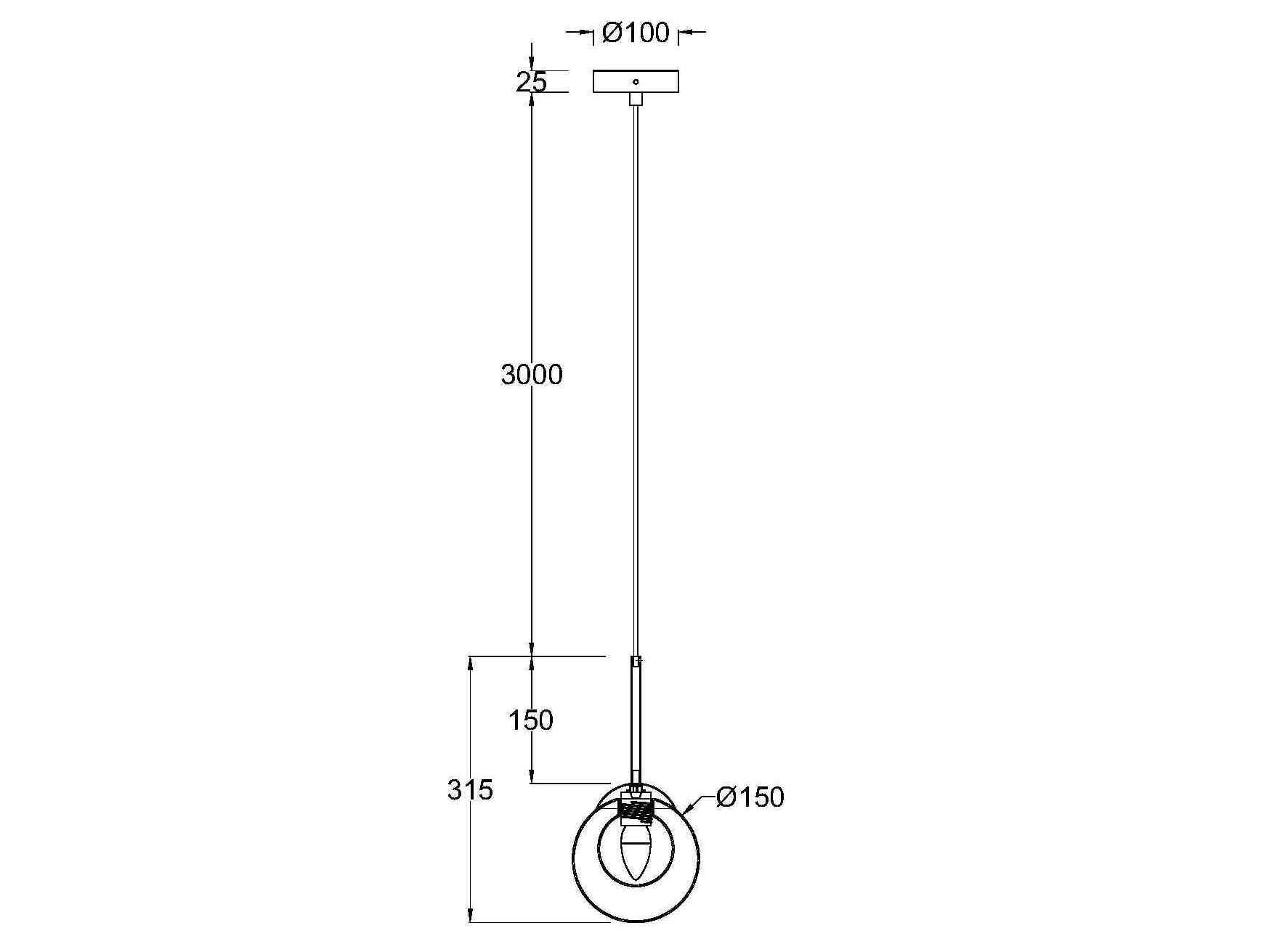 Стеклянный подвесной светильник Maytoni Basic form ARCH-00071074 - Вид №5