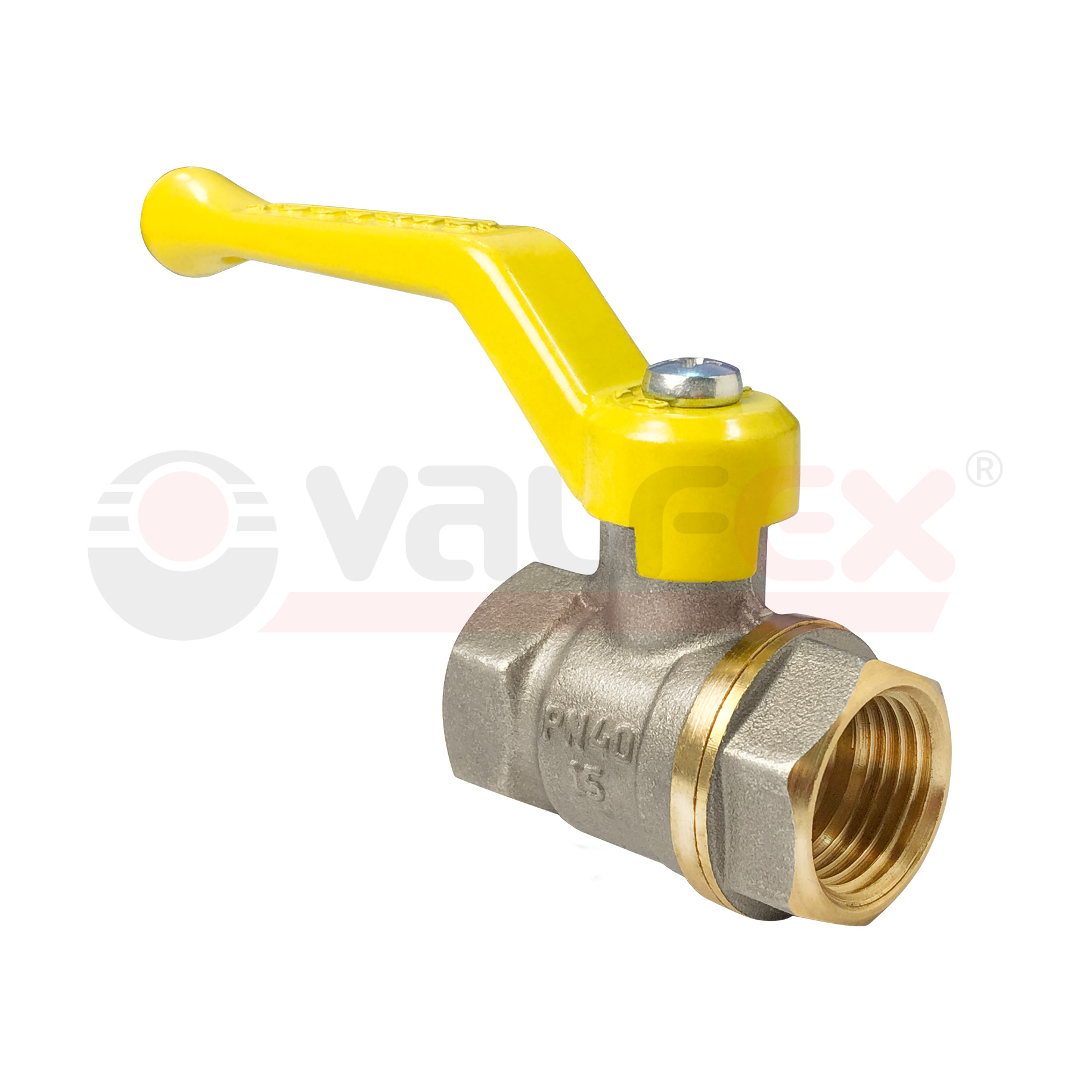 VF.271.NR3.100 Valfex Кран шаровой (с никелевым покрытием) для газа, ручка-рычаг (внутр.-внутр.)  1" 