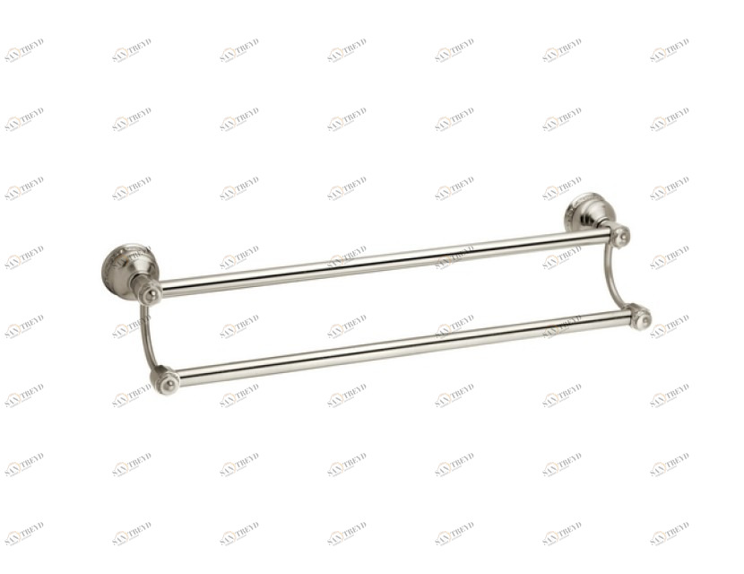 041079.000.62 Вешалка для полотенец двойной 600мм Сатин никель Mestre Austral