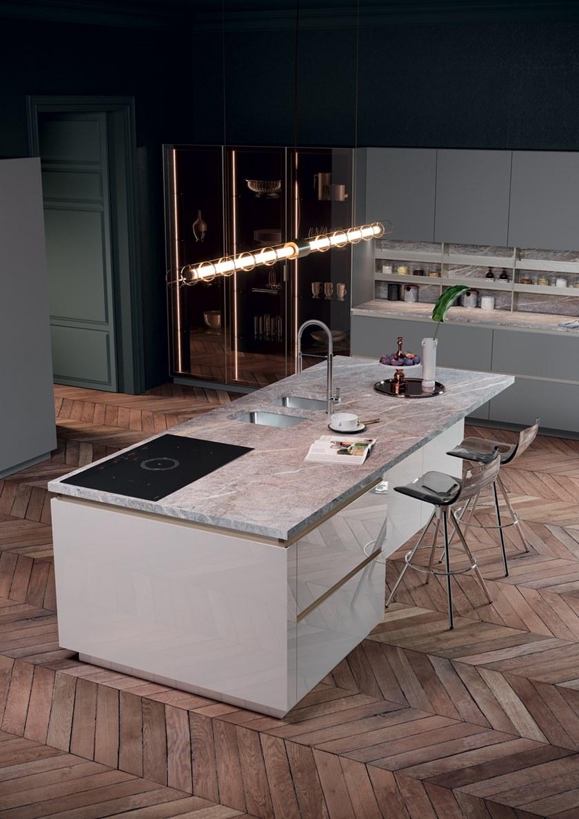 Febal Casa Кухня с островом без ручек sun-id-1348061 - Вид №1