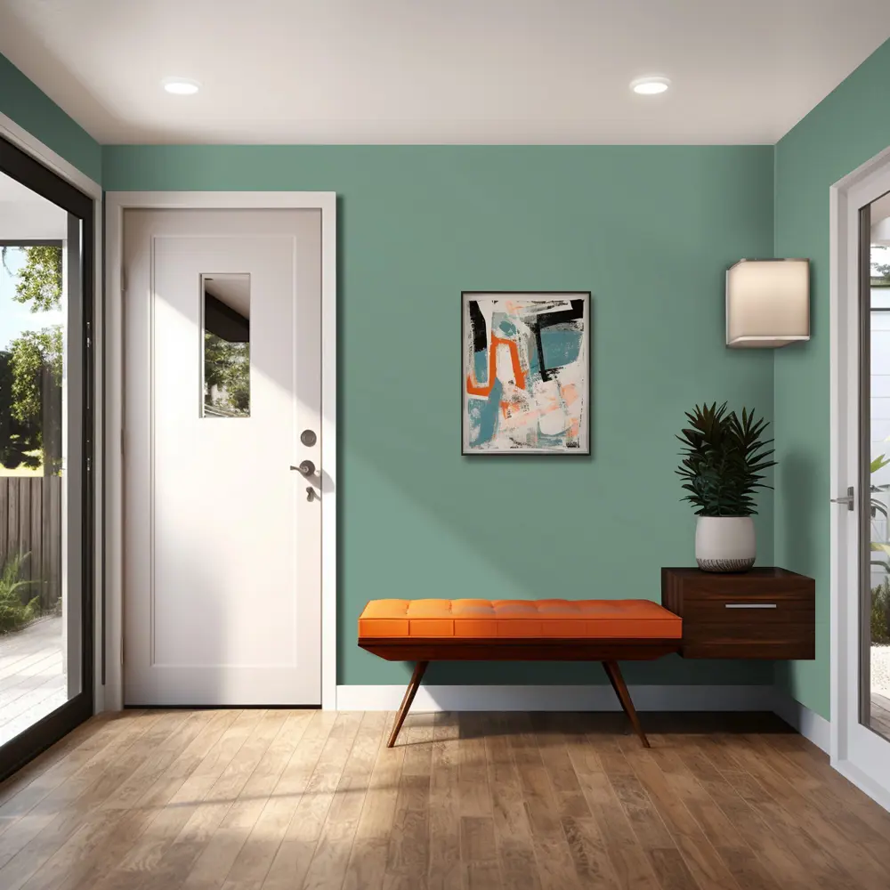 Erismann Laure — флизелиновые обои зеленого цвета для стильного интерьера 89372667 Laura STLM-0837788 - Вид №3