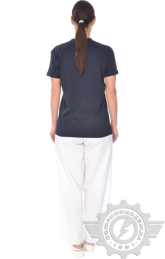 5046296 Футболка темно-синяя  Одежда для официантов  размер 5XL (64-66) Спецодежда  - Вид №11