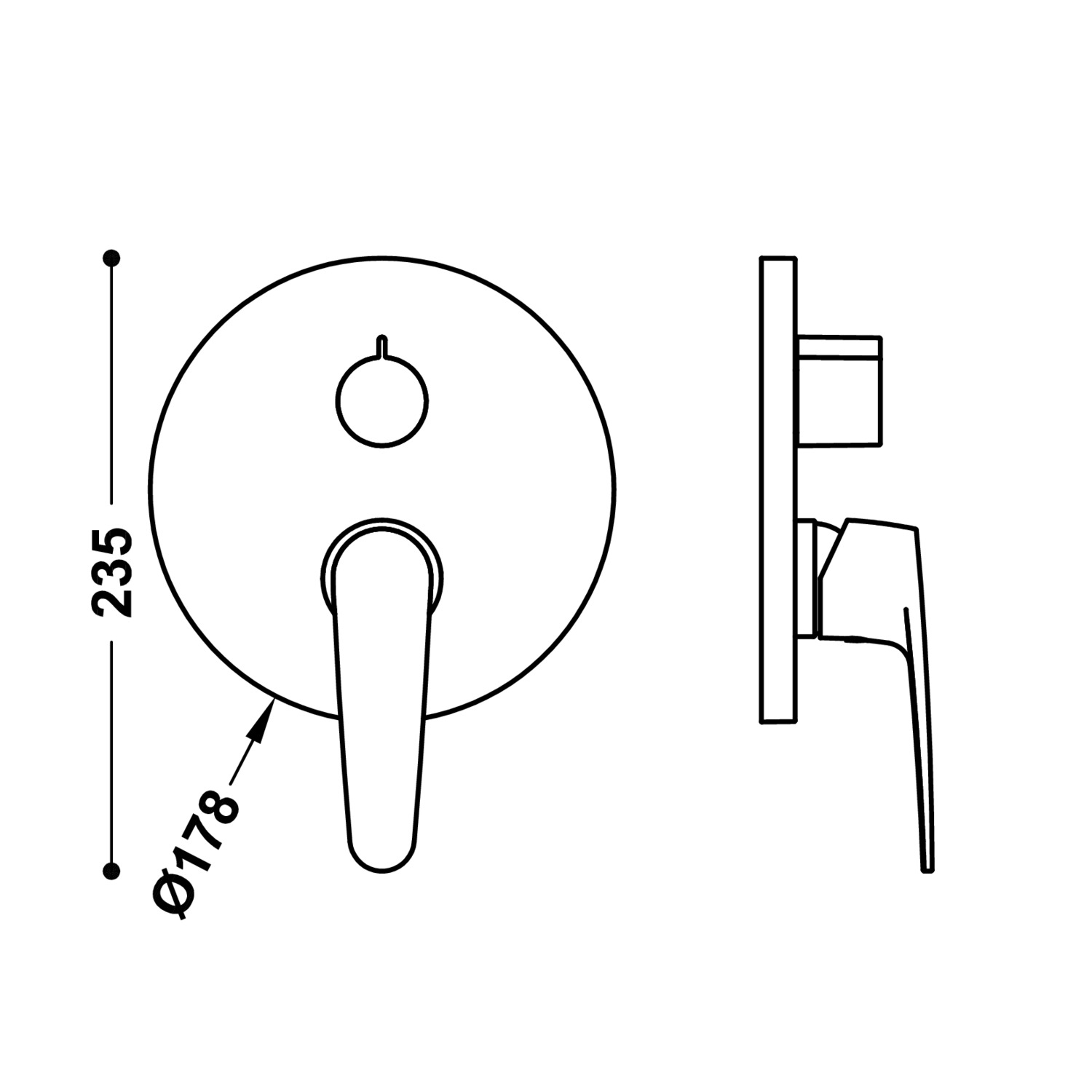 Видимая часть RAPID-BOX для скрытого 2-ходового Rapid-box-20428110 TRES  - Вид №1