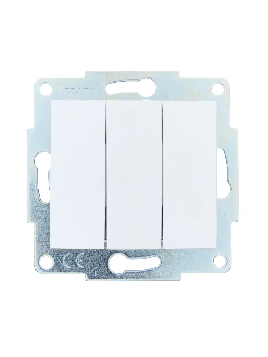 ASTI Выключатель тройной белый механизм LEZARD 7081-0288-109 - Вид №1