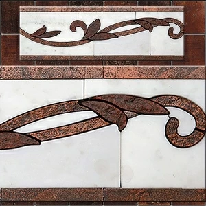 БОРДЮР ИЗ МРАМОРА LN-5 SKALINI FLORAL