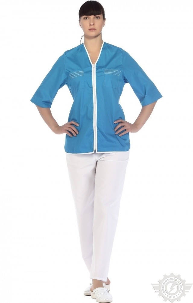66187 Куртка "Сервис" темно-голубая  Медицинская одежда  размер 62/158-164 Спецодежда  - Вид №9