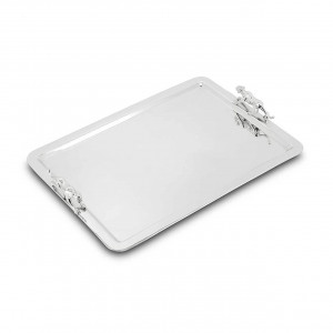 600983-02 ABHIKA ПОДНОС LEO H6 44X31 SILVER