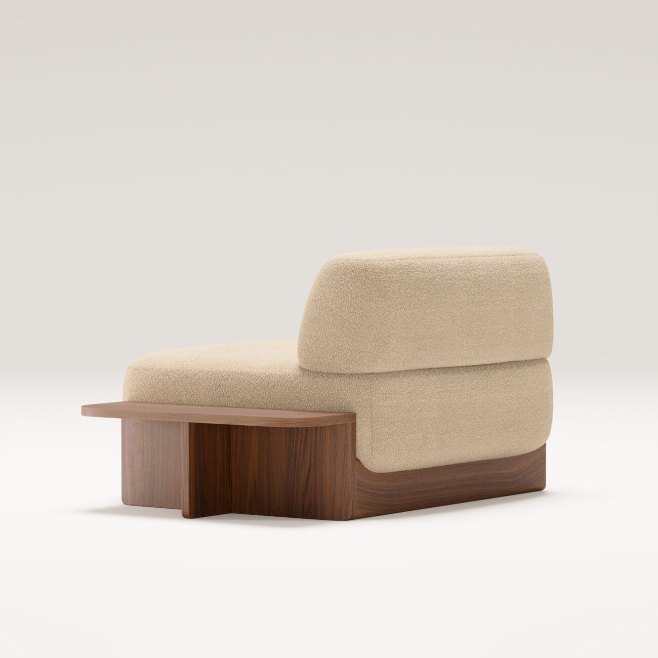 Угловой диван из ткани и ореха с шезлонгом Wewood Dome ARCH-00033638 - Вид №9