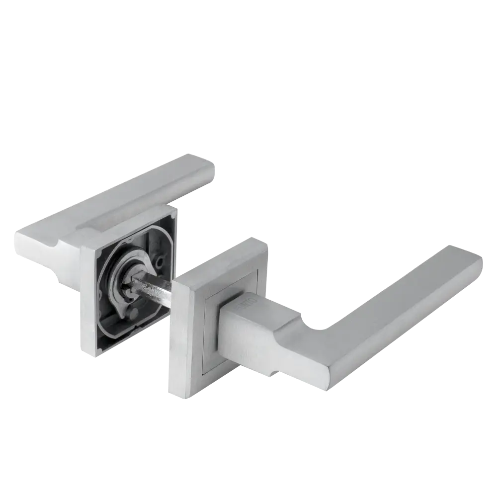 Дверные ручки Punto Vector QL/HD SSC-16, без запирания, комплект, цвет сатин хром STLM-2020324 - Вид №1