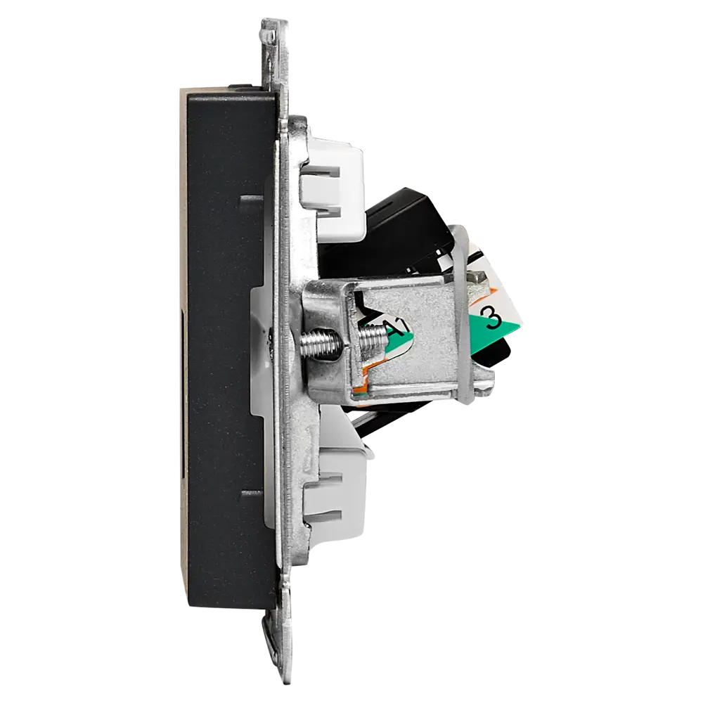 Розетка компьютерная RJ45 встраиваемая Systeme Electric AtlasDesign без заземления цвет базальт 89457197 STLM-2050206 - Вид №3