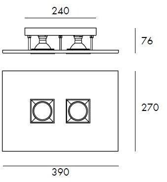 Milan Iluminacion Металлический светодиодный потолочный светильник Polifemo 4033 - Вид №2