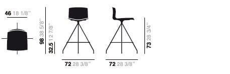 Барный стул Arper Catifa 46 ARCH-00049540 - Вид №3