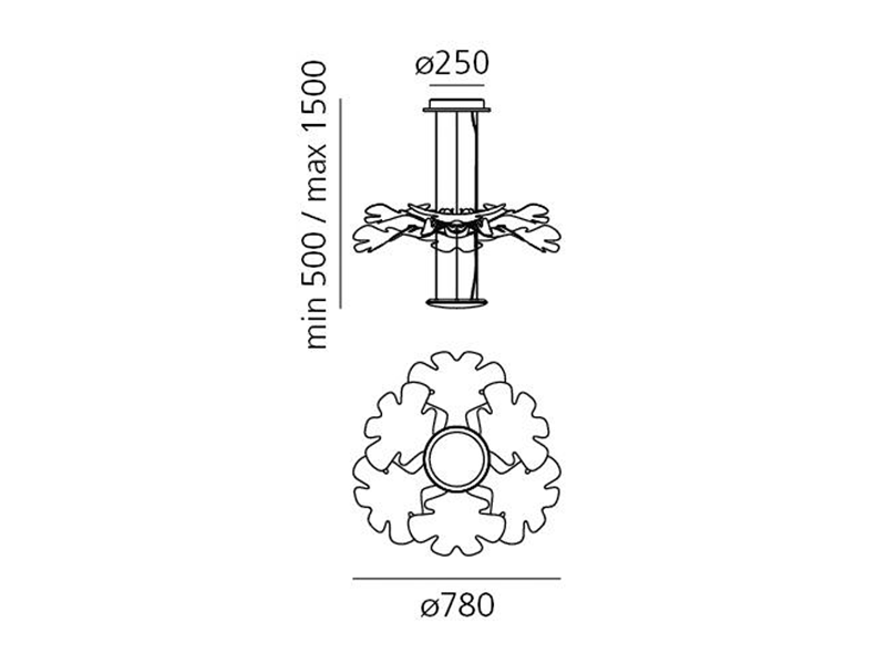 Люстра подвесная Artemide Chlorophilia 1628010A 109564 - Вид №8